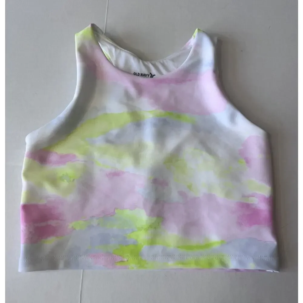 Athleta Girl Old Navy Size M 8-10 Cropped Tank Tops Sports Bra Lot of 3